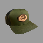 Leather Patch Wood Duck Hat (Moss/Charcoal)