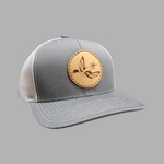 Traditional Pintail Leather Patch Hat (Heather/White)